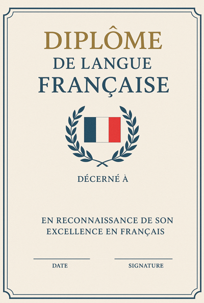 diplôme de langue française